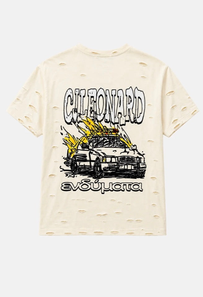 Off White Mass Destruction Distressed Tee