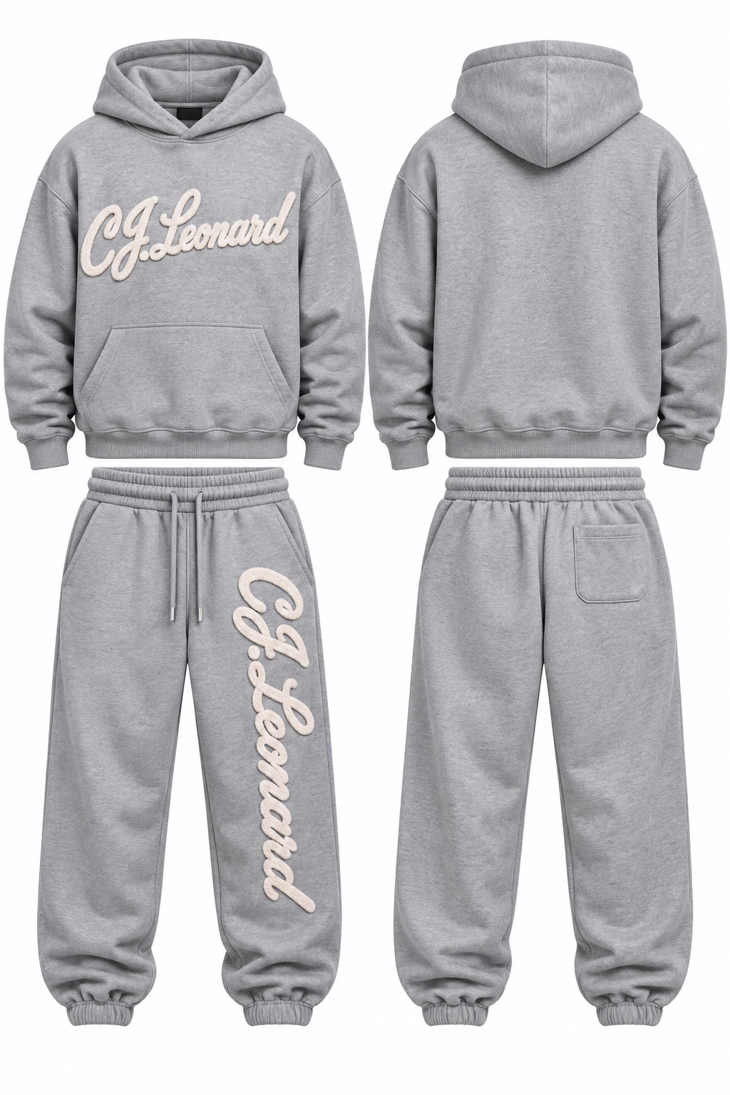 Grey Chenille Sweatsuit (Ships October 3)