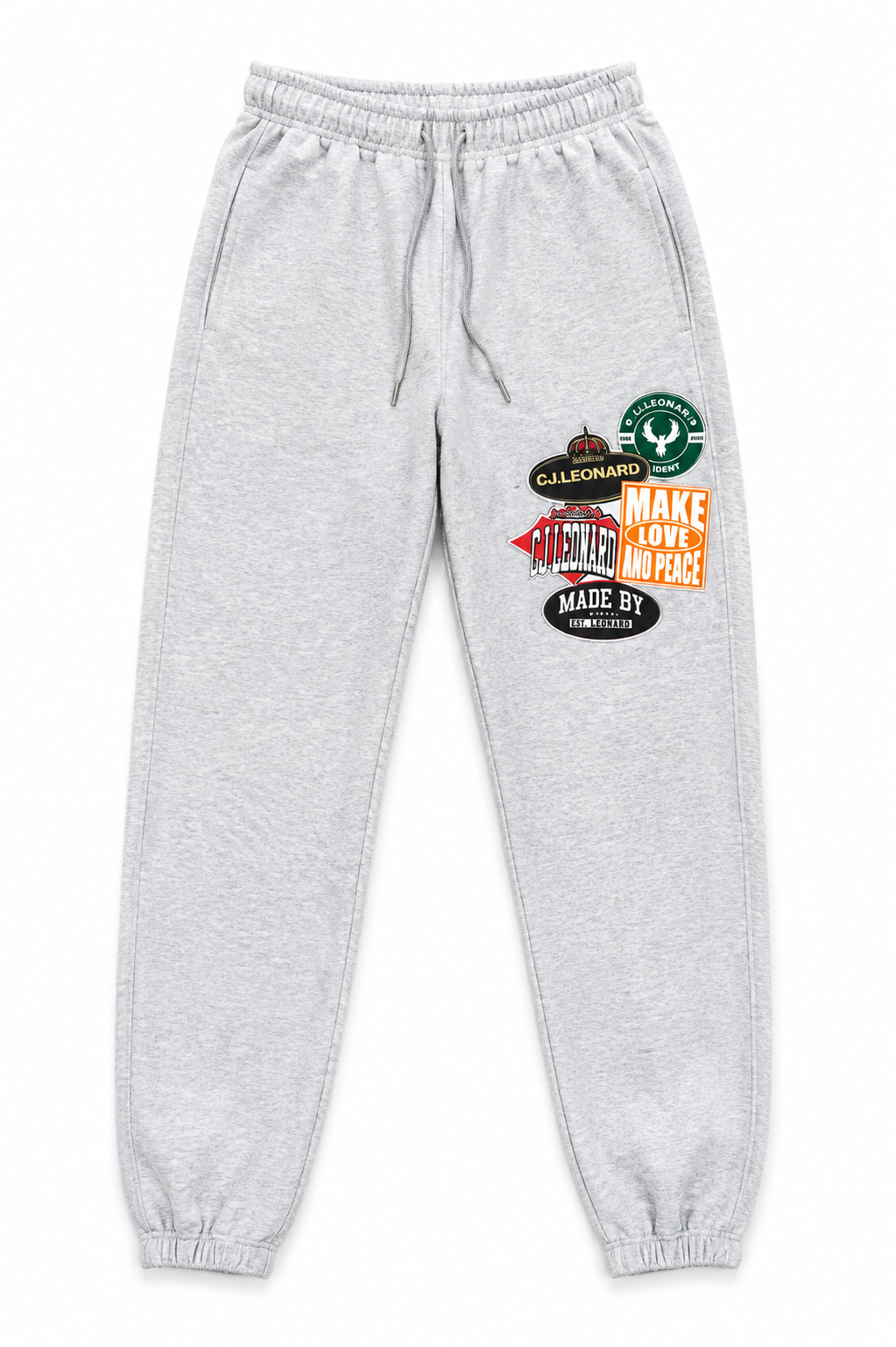 Grey Patched Sweatpants(Ships September 16)