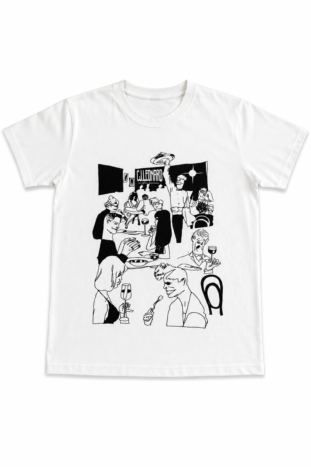 White Dining Tee