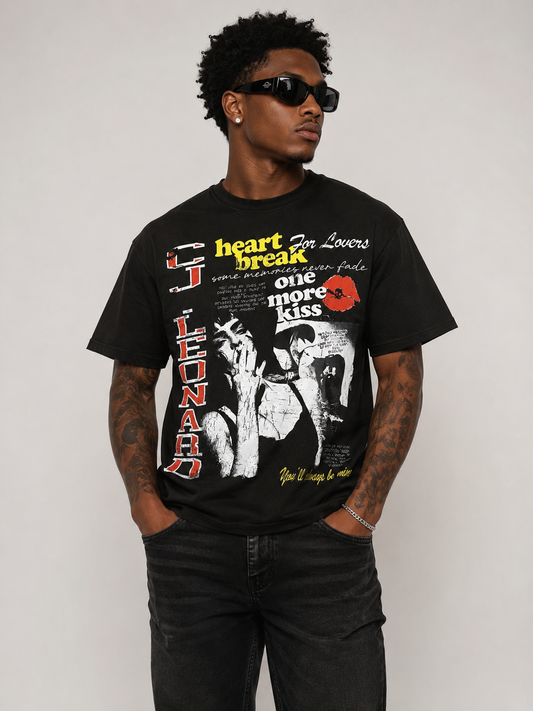 Black Heart Break Tee (Ships Immediately)